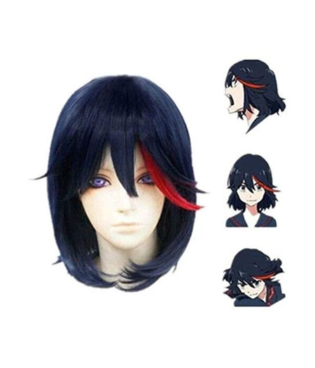 KILL la KILL : Noir Court Wig Ryuko Matoi Cosplay Achat